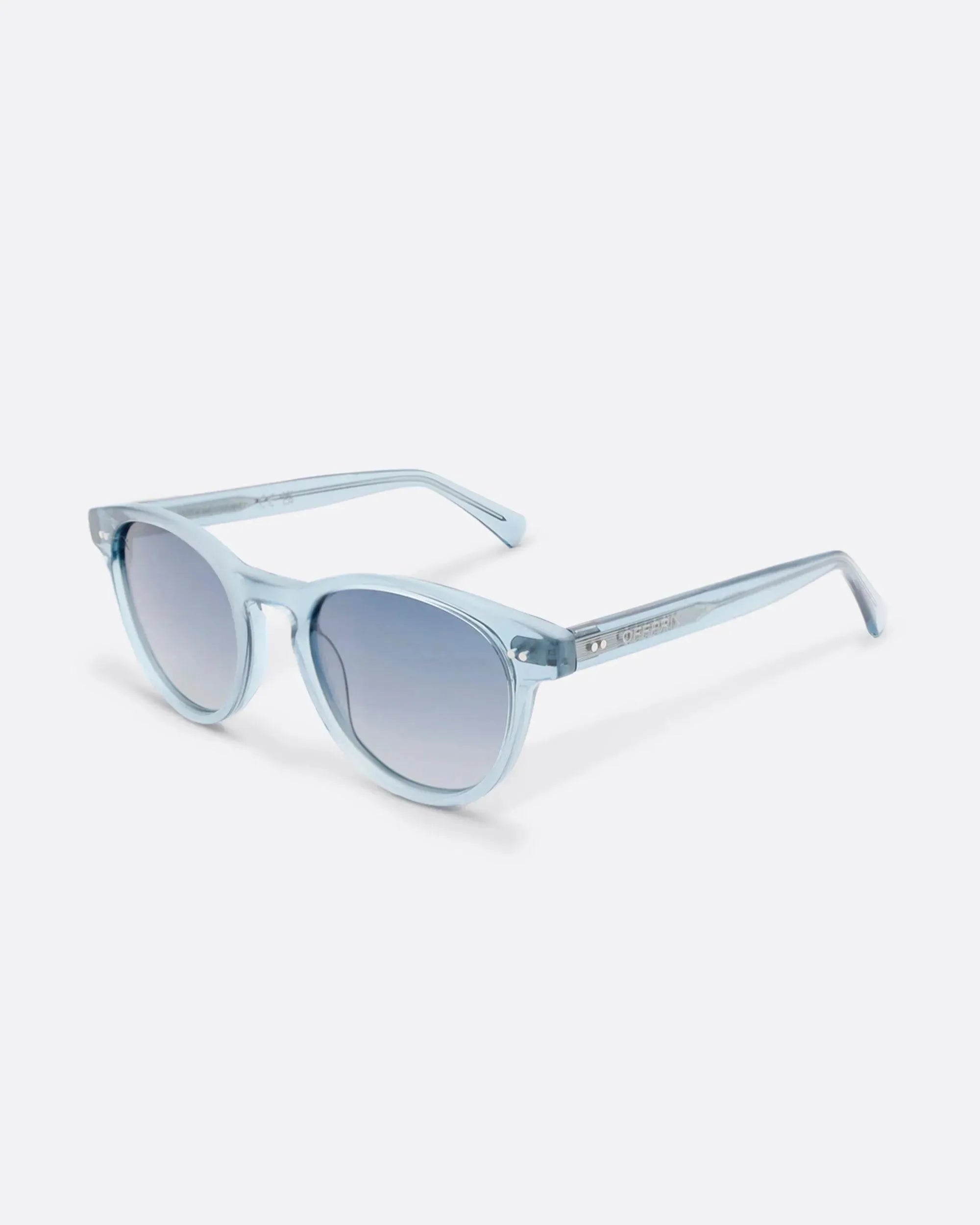 01 - LIGHT BLUE sunglasses by OFFPRIX made of Italian Mazzucchelli™ acetate with ZEISS™ gradient polarized lenses