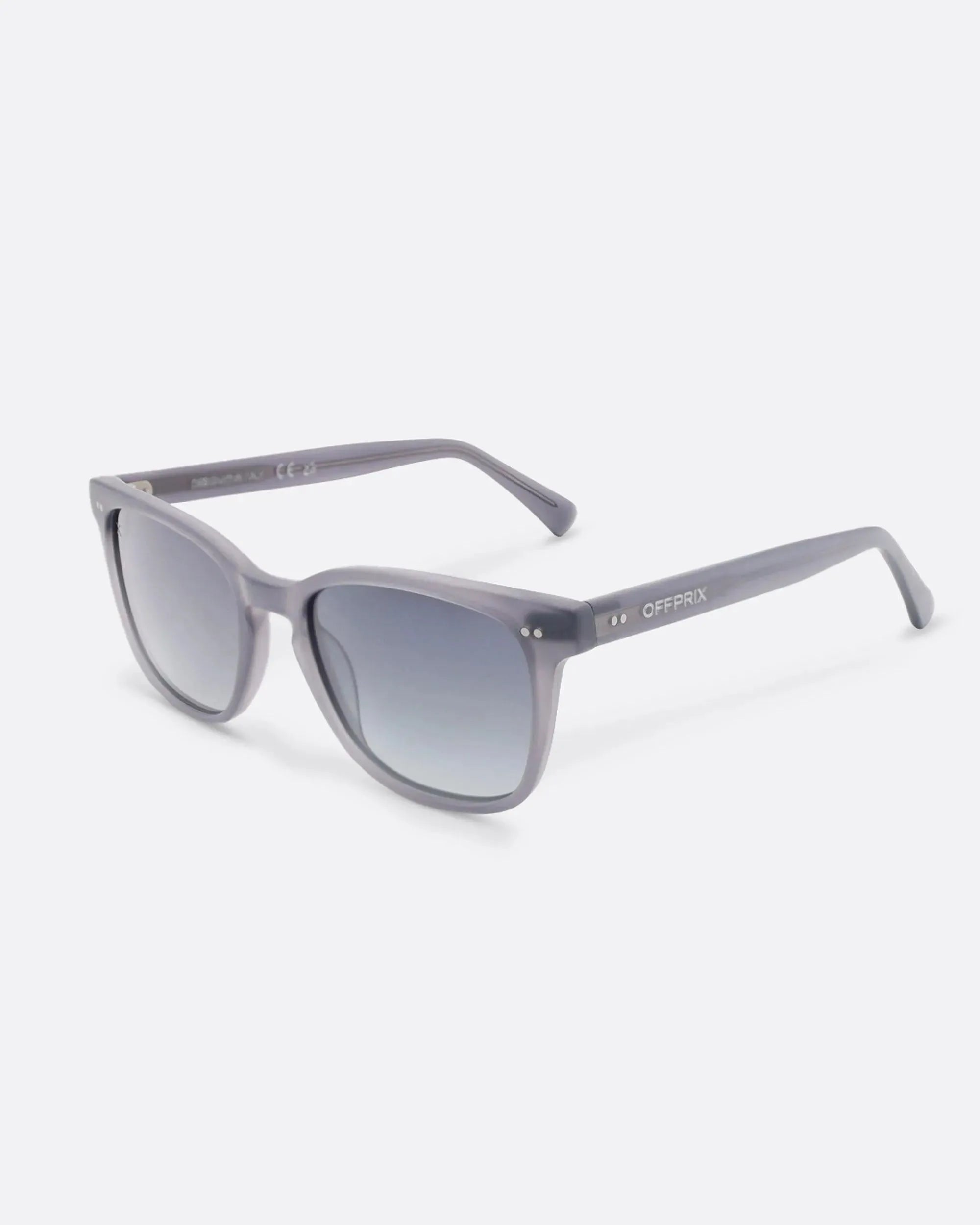 02 - GREY sunglasses by OFFPRIX made of Italian Mazzucchelli™ acetate with ZEISS™ gradient polarized lenses