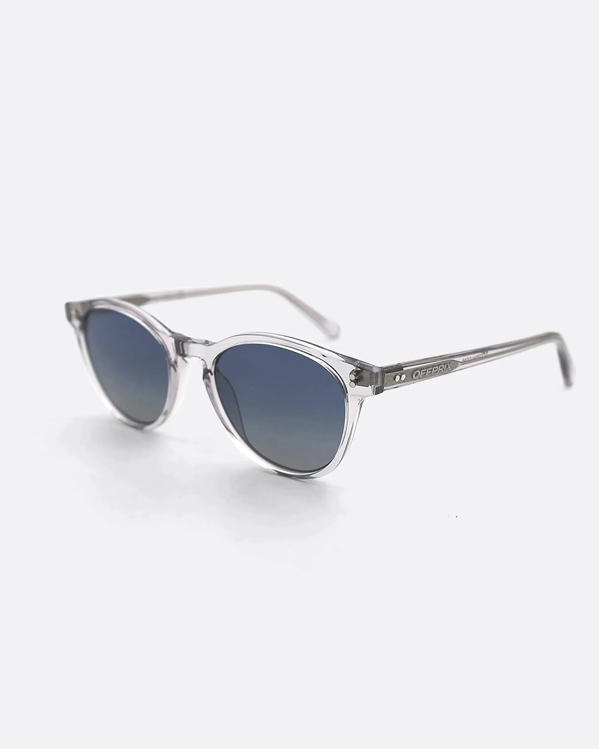 03 - CRYSTAL BLUE sunglasses by OFFPRIX made of Italian Mazzucchelli™ acetate with ZEISS™ gradient polarized lenses