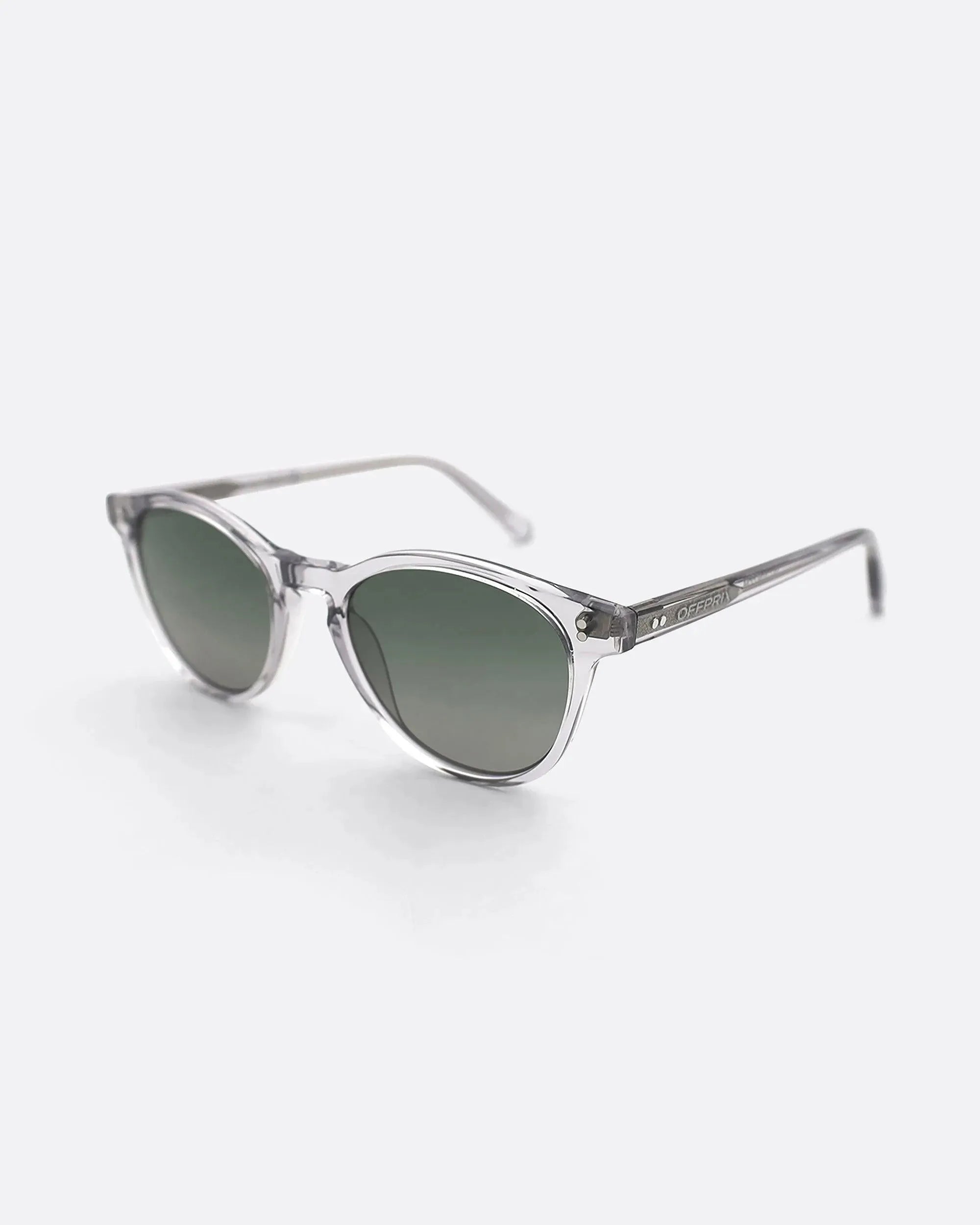 03 - CRYSTAL GREEN sunglasses by OFFPRIX made of Italian Mazzucchelli™ acetate with ZEISS™ gradient polarized lenses