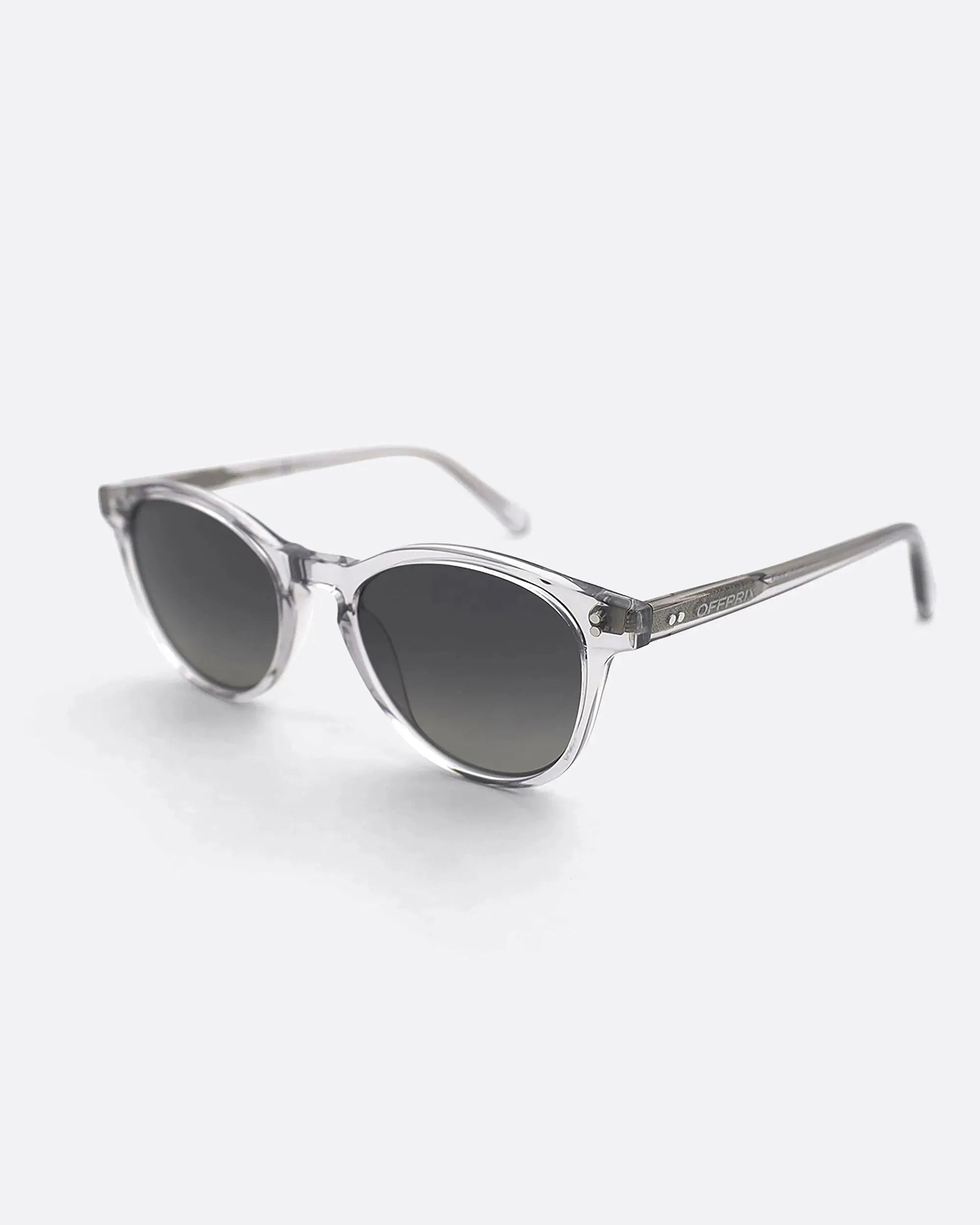03 - CRYSTAL GREY sunglasses by OFFPRIX made of Italian Mazzucchelli™ acetate with ZEISS™ gradient polarized lenses