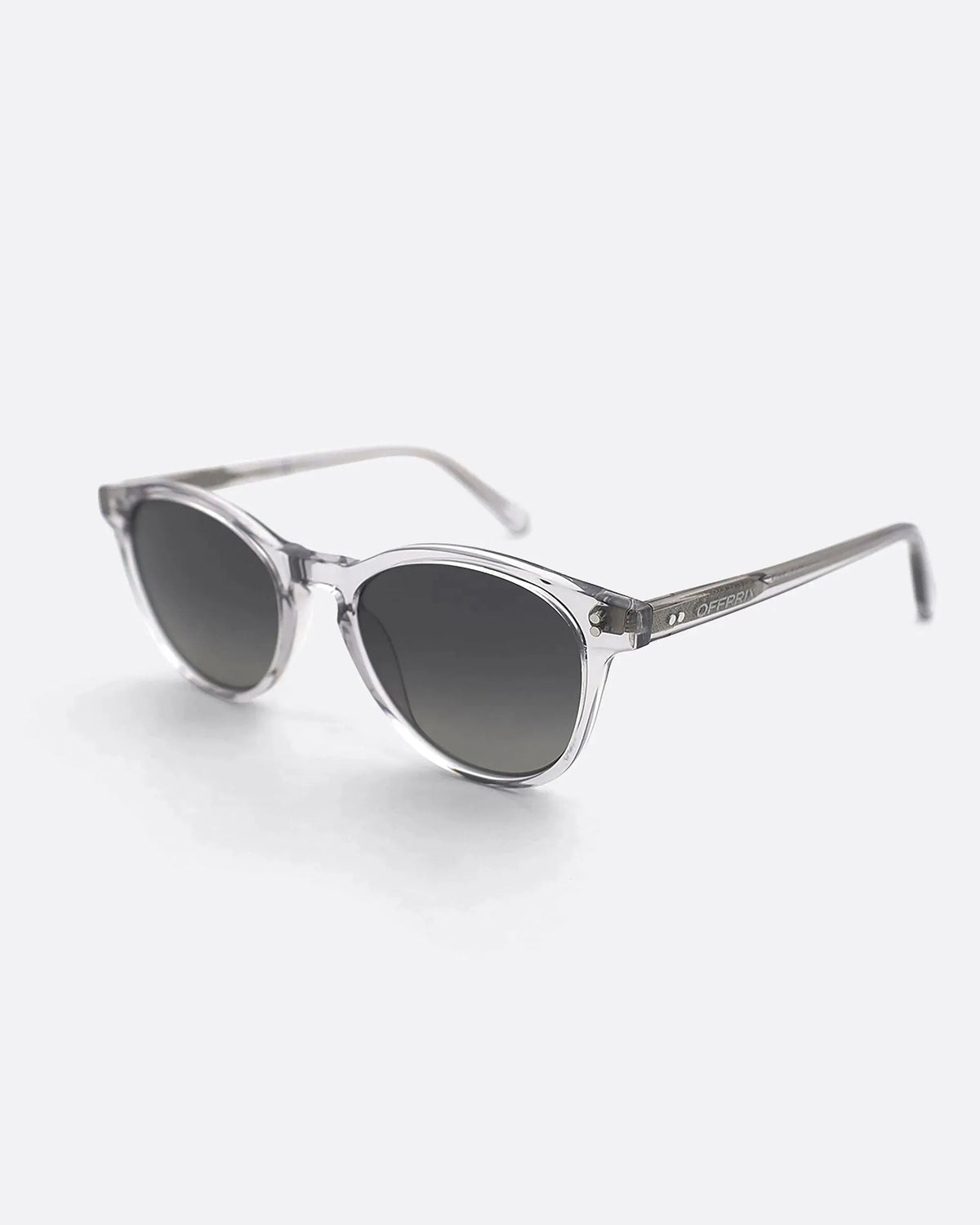 03 - CRYSTAL GREY sunglasses by OFFPRIX made of Italian Mazzucchelli™ acetate with ZEISS™ gradient polarized lenses