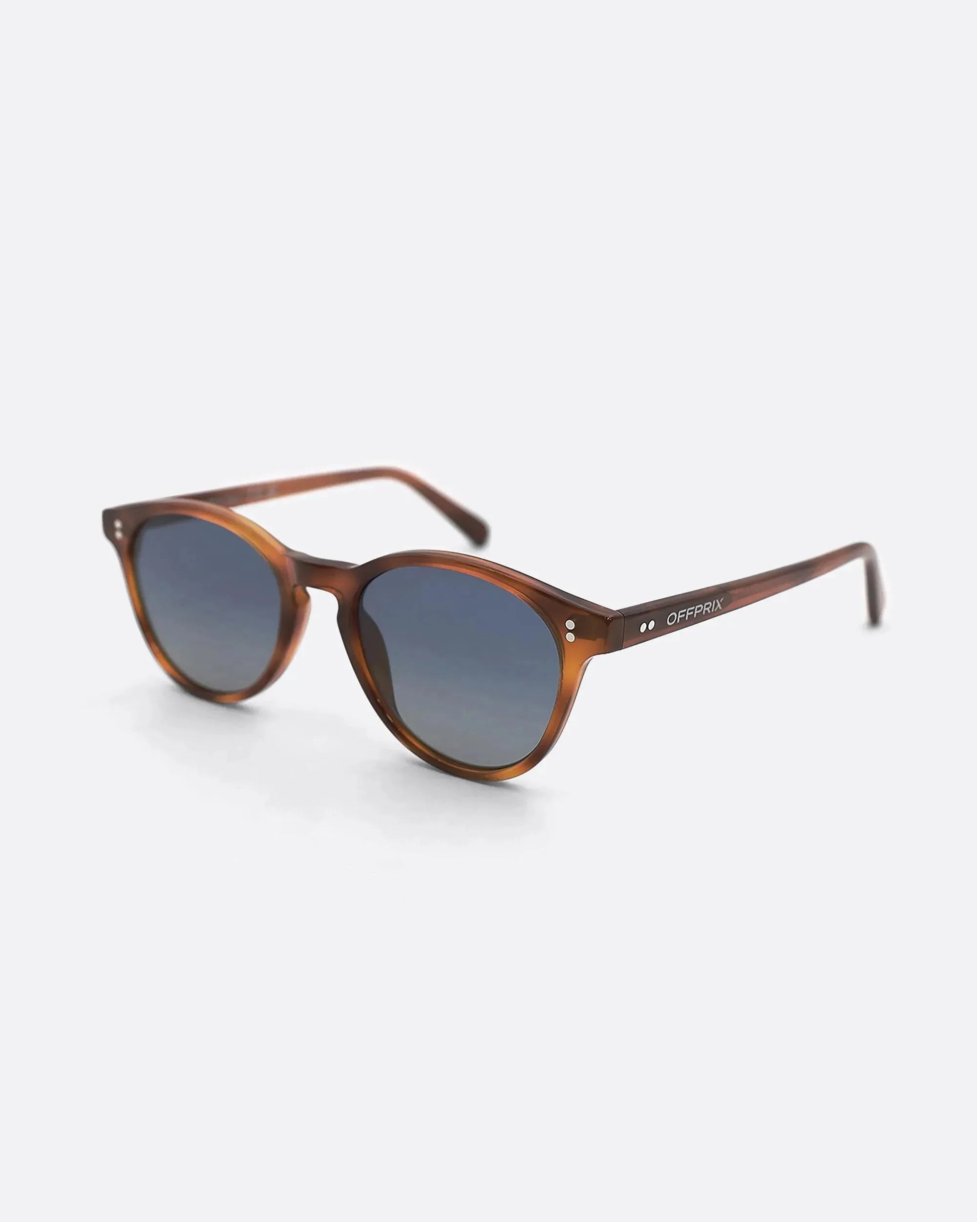 03 - HAVANA BLUE sunglasses by OFFPRIX made of Italian Mazzucchelli™ acetate with ZEISS™ gradient polarized lenses