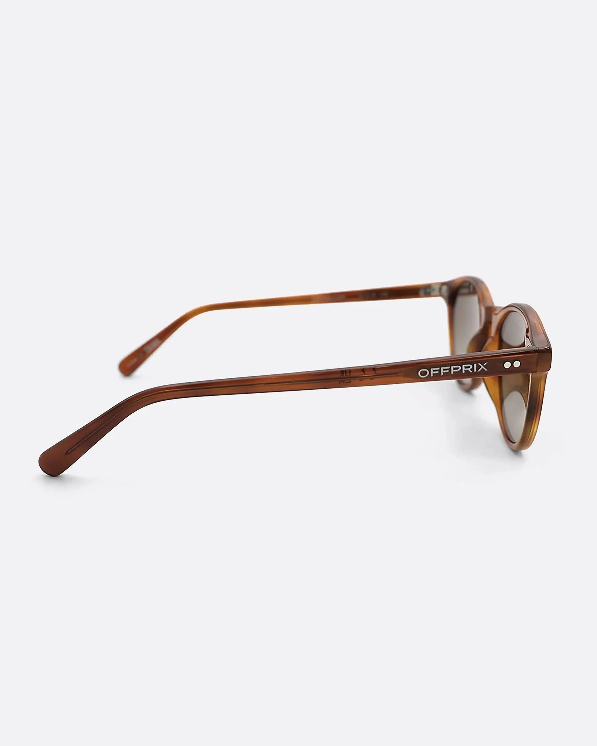 03 - HAVANA BROWN sunglasses by OFFPRIX made of Italian Mazzucchelli™ acetate with ZEISS™ gradient polarized lenses