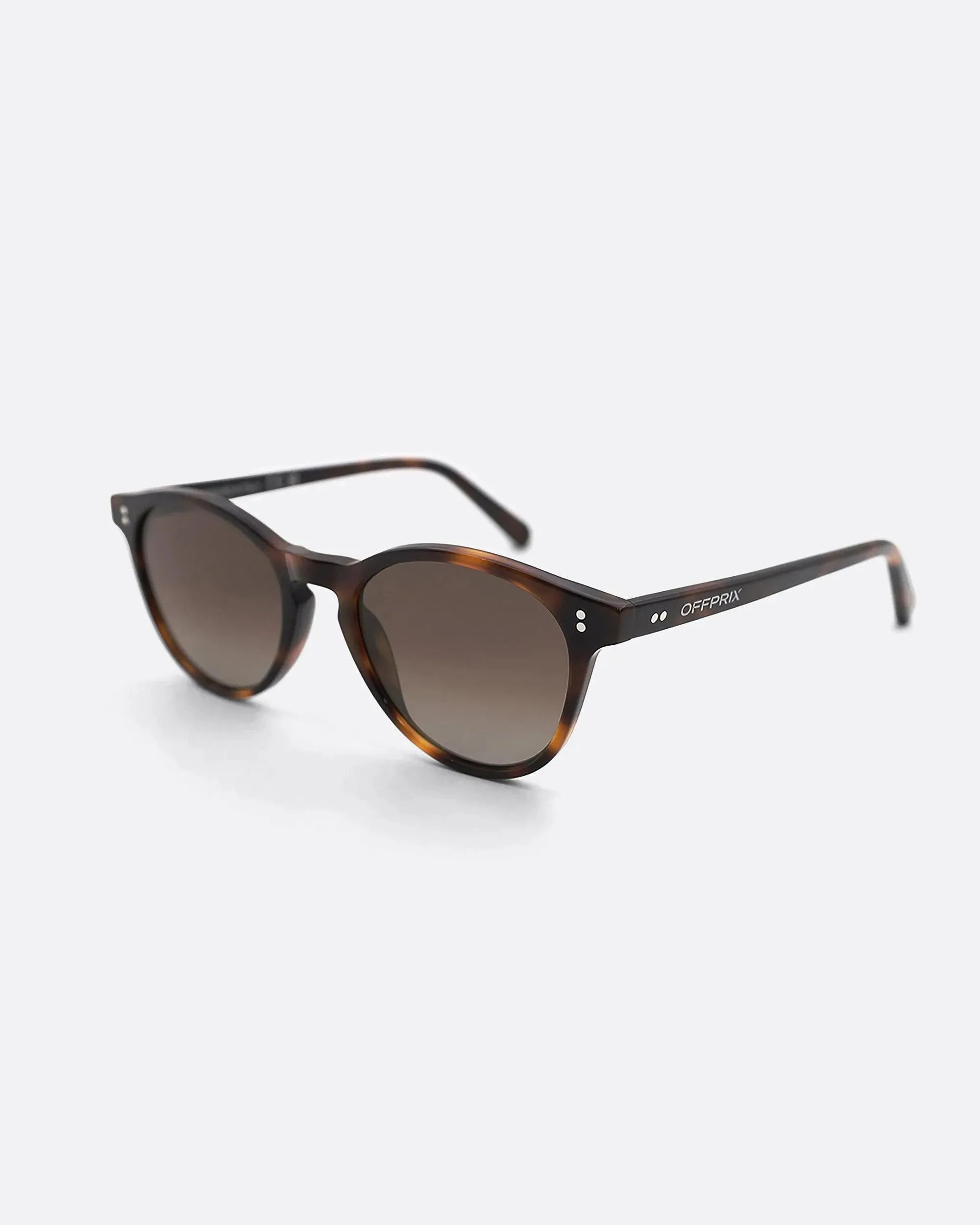 03 - TORTOISE BROWN sunglasses by OFFPRIX made of Italian Mazzucchelli™ acetate with ZEISS™ gradient polarized lenses