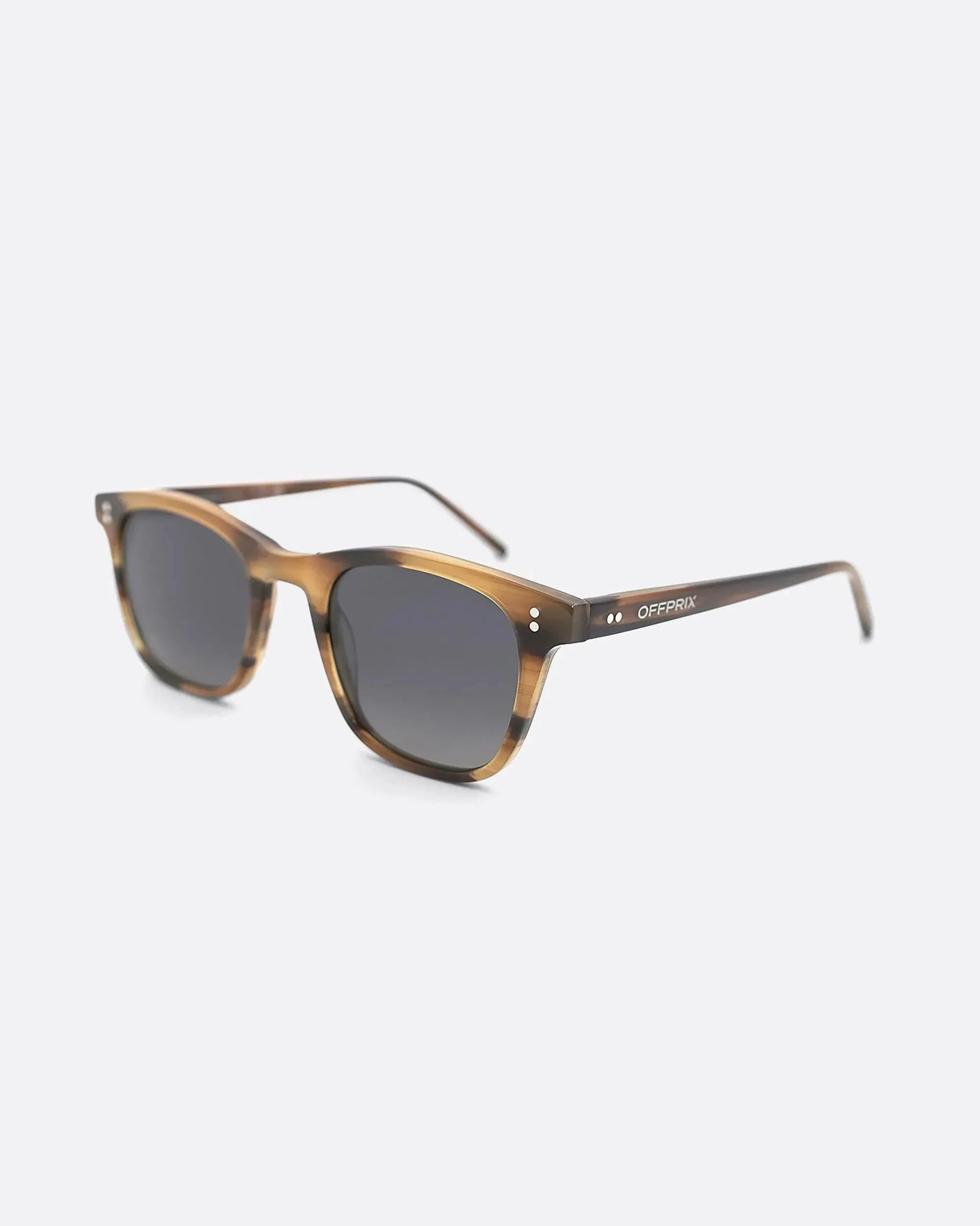 04 - BAMBOO GREY sunglasses by OFFPRIX made of Italian Mazzucchelli™ acetate with ZEISS™ gradient polarized lenses