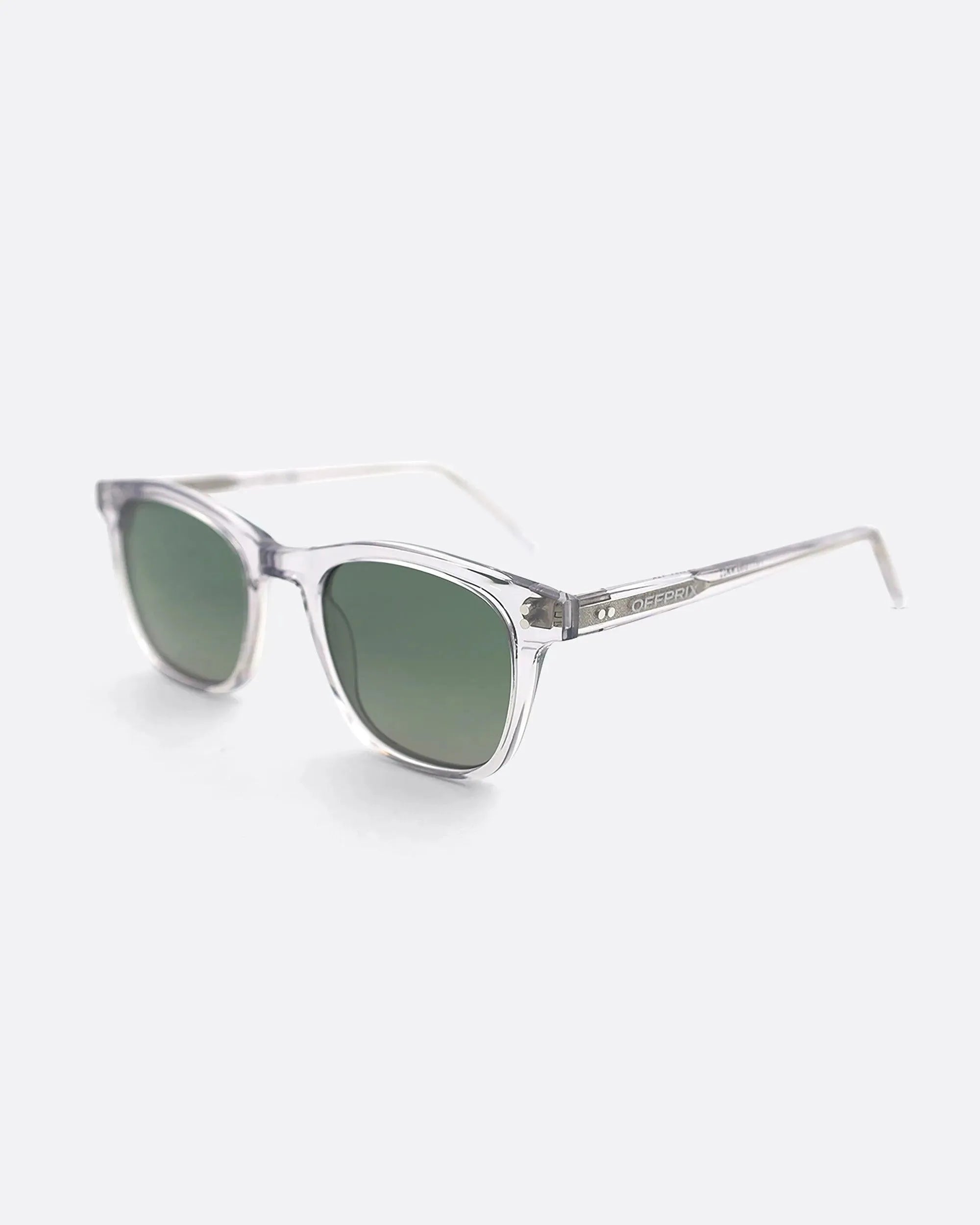 04 - CRYSTAL GREEN sunglasses by OFFPRIX made of Italian Mazzucchelli™ acetate with ZEISS™ gradient polarized lenses