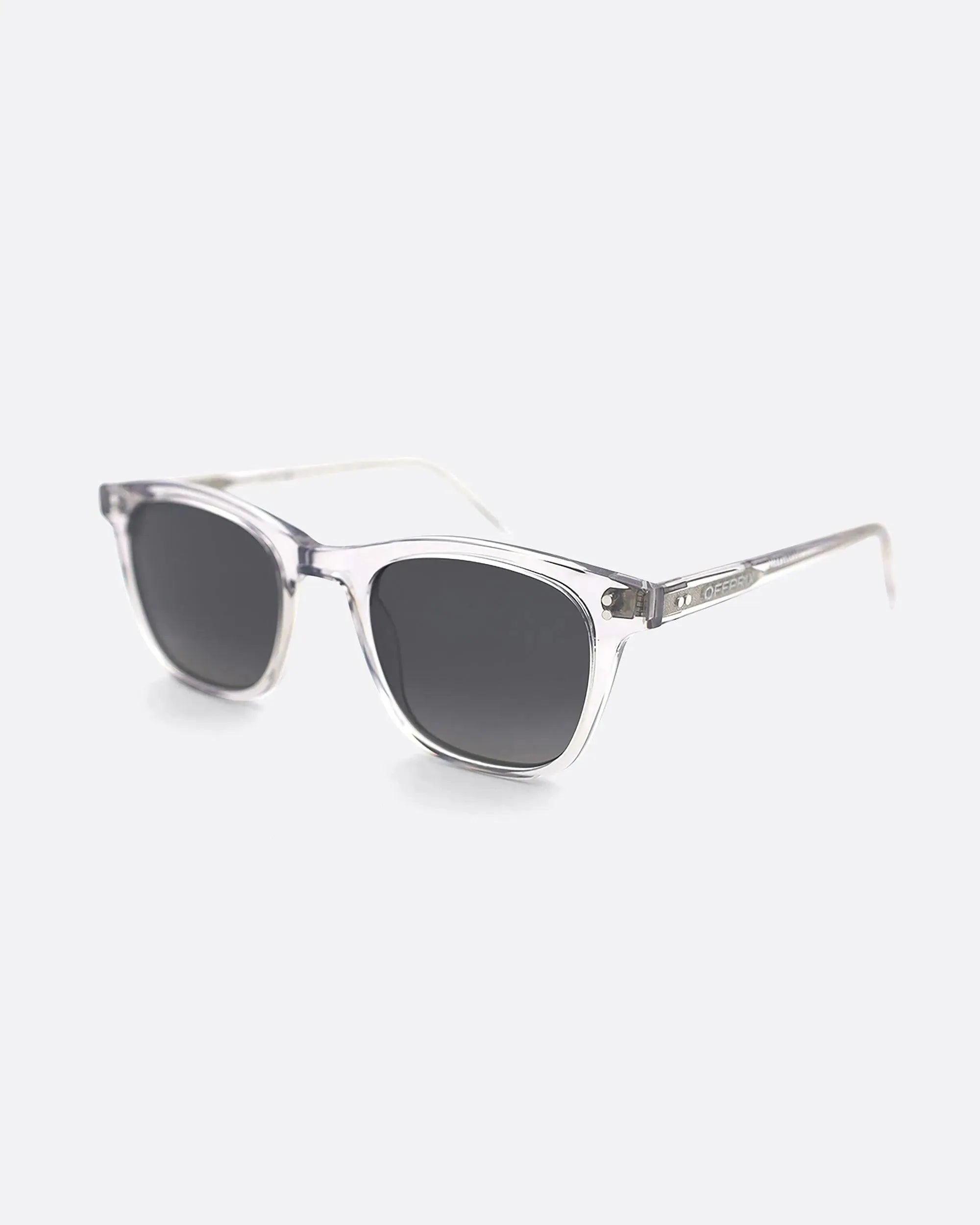 04 - CRYSTAL GREY sunglasses by OFFPRIX made of Italian Mazzucchelli™ acetate with ZEISS™ gradient polarized lenses