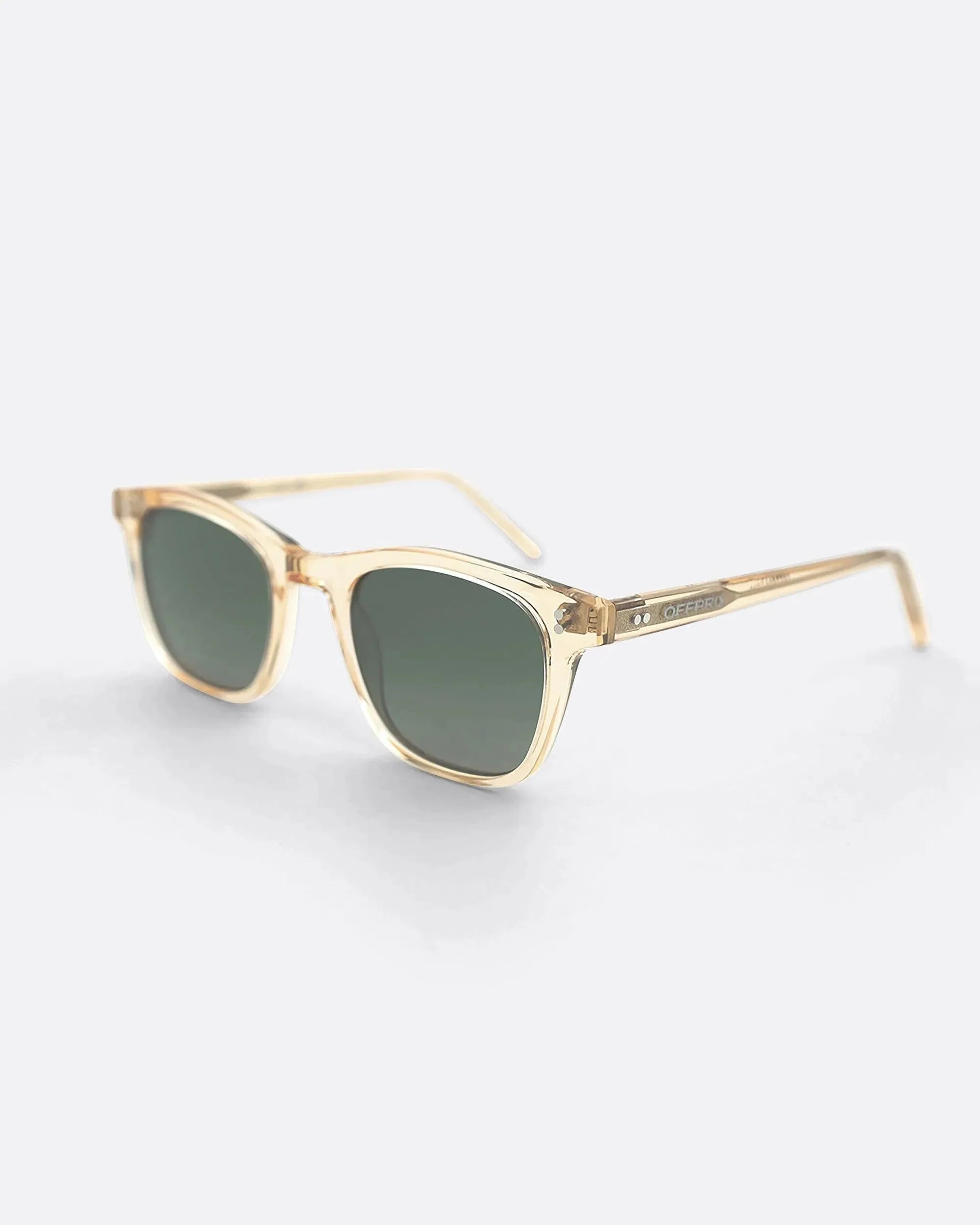 04 - ECRU GREEN sunglasses by OFFPRIX made of Italian Mazzucchelli™ acetate with ZEISS™ gradient polarized lenses