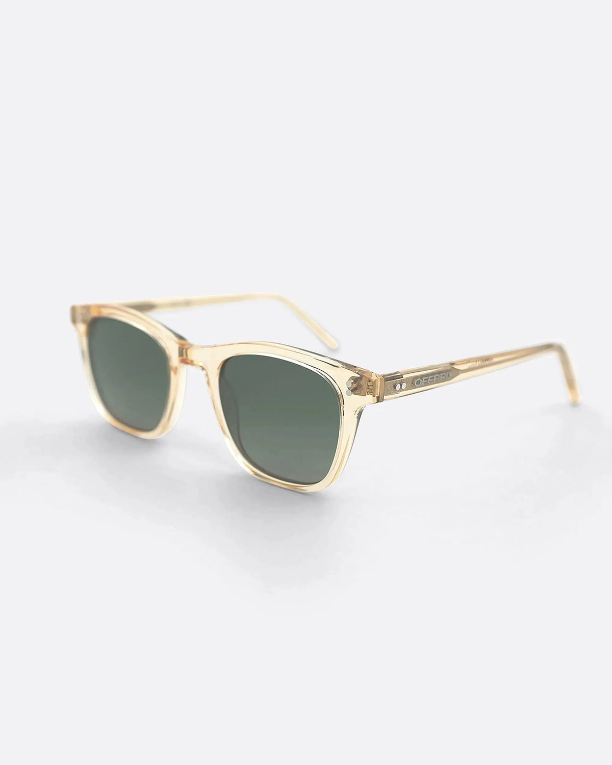 04 - ECRU GREEN sunglasses by OFFPRIX made of Italian Mazzucchelli™ acetate with ZEISS™ gradient polarized lenses