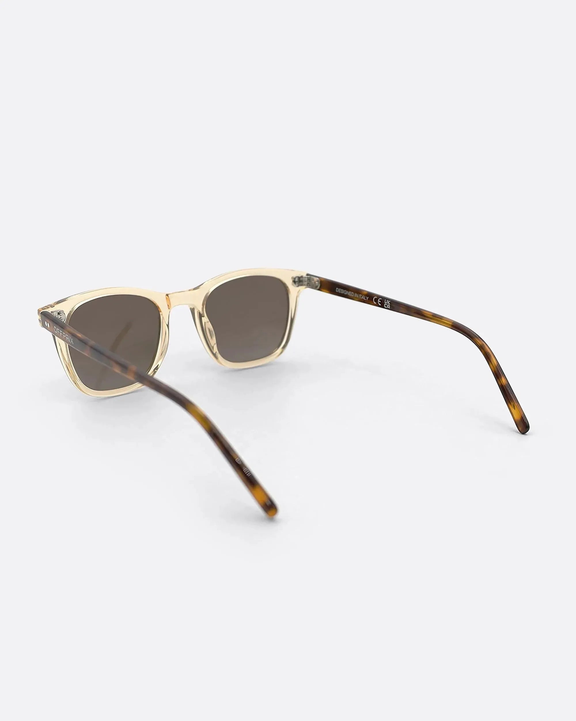 04 - ECRU TORTOISE BROWN sunglasses by OFFPRIX made of Italian Mazzucchelli™ acetate with ZEISS™ gradient polarized lenses