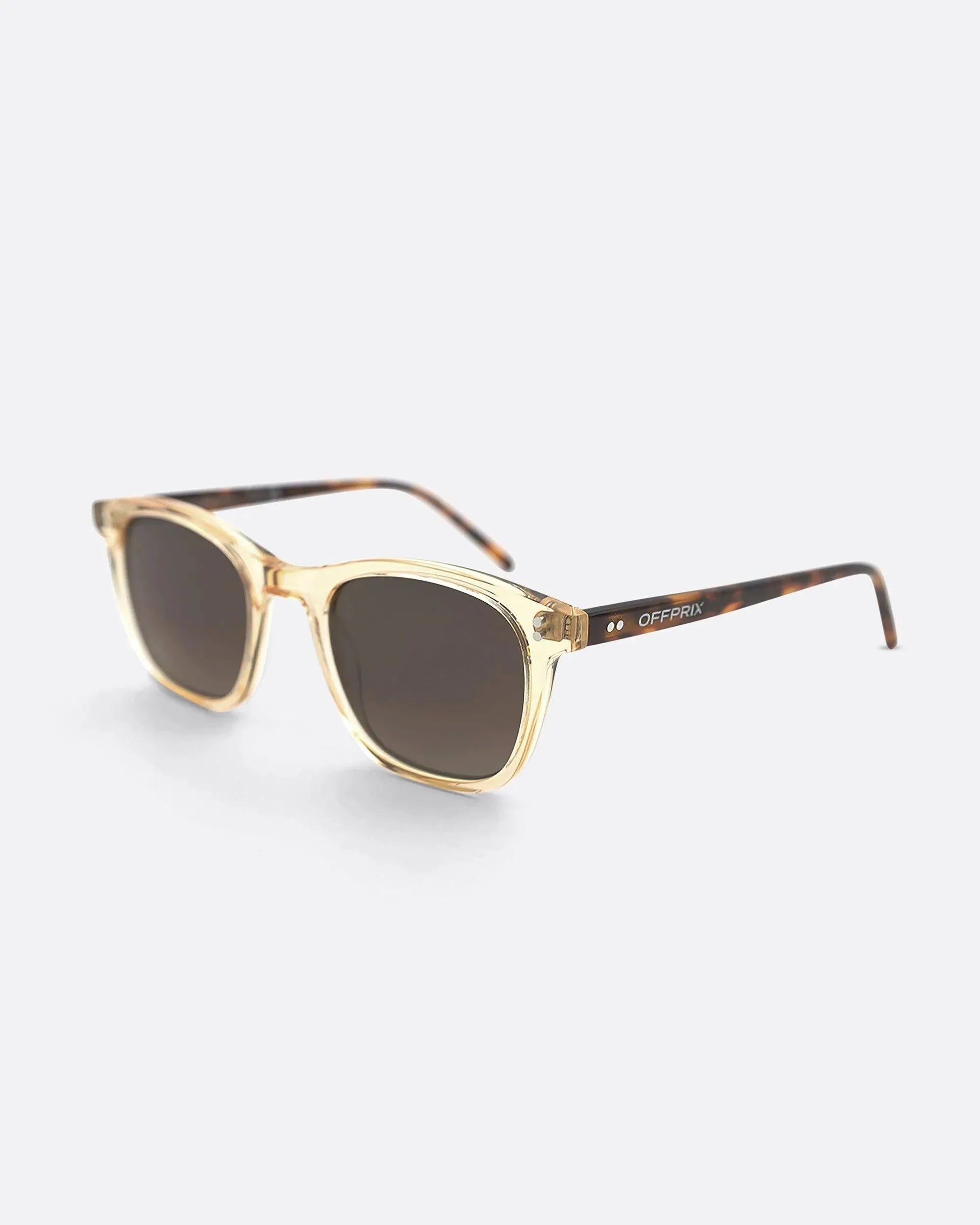 04 - ECRU TORTOISE BROWN sunglasses by OFFPRIX made of Italian Mazzucchelli™ acetate with ZEISS™ gradient polarized lenses