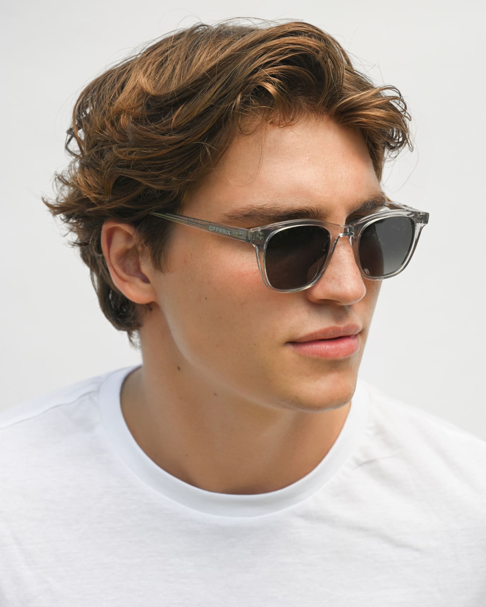 04 - CRYSTAL GREY sunglasses by OFFPRIX made of Italian Mazzucchelli™ acetate with ZEISS™ gradient polarized lenses