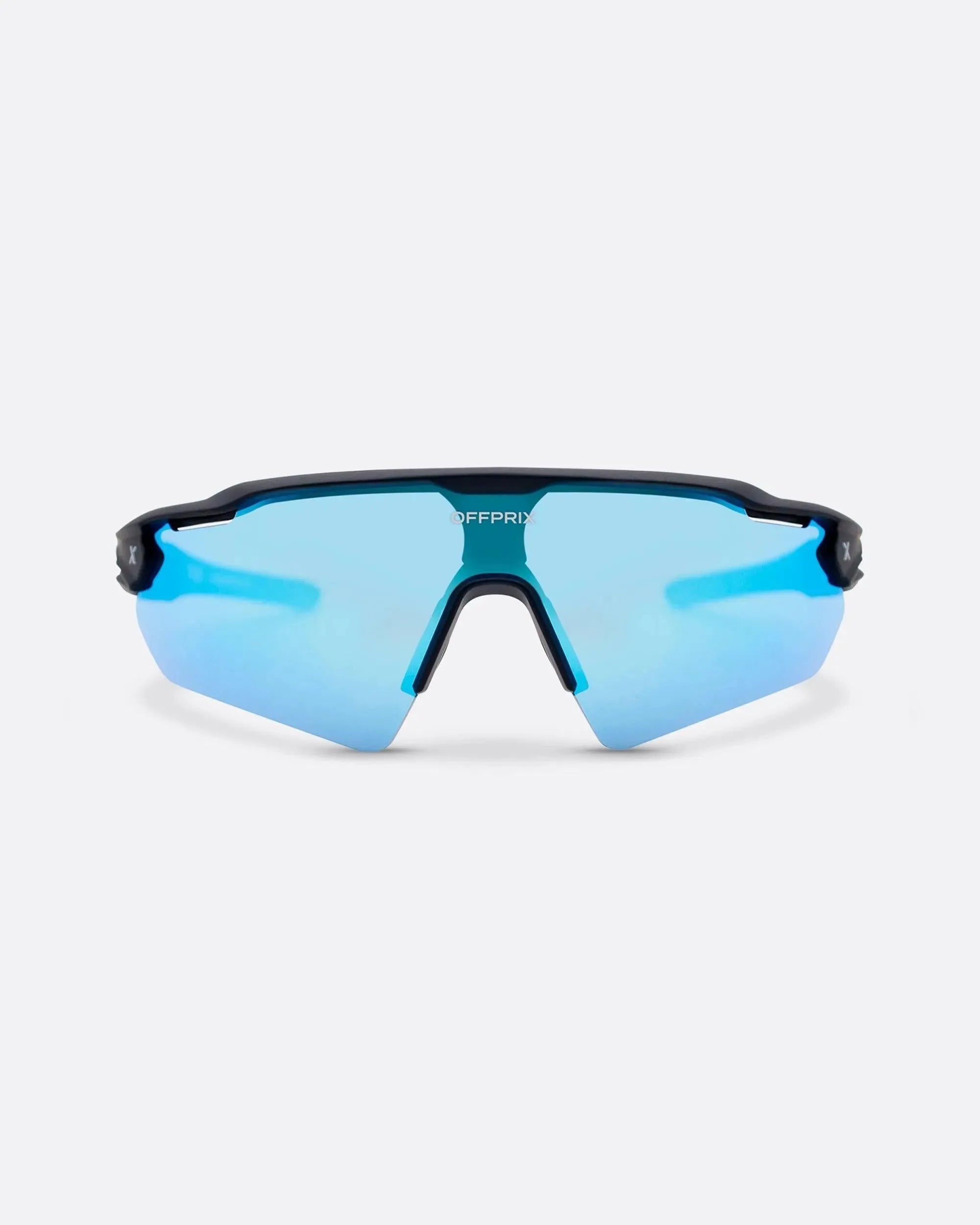 LASER BLACK - Blue sports sunglasses by OFFPRIX with lightweight durable frame and premium nylon lenses