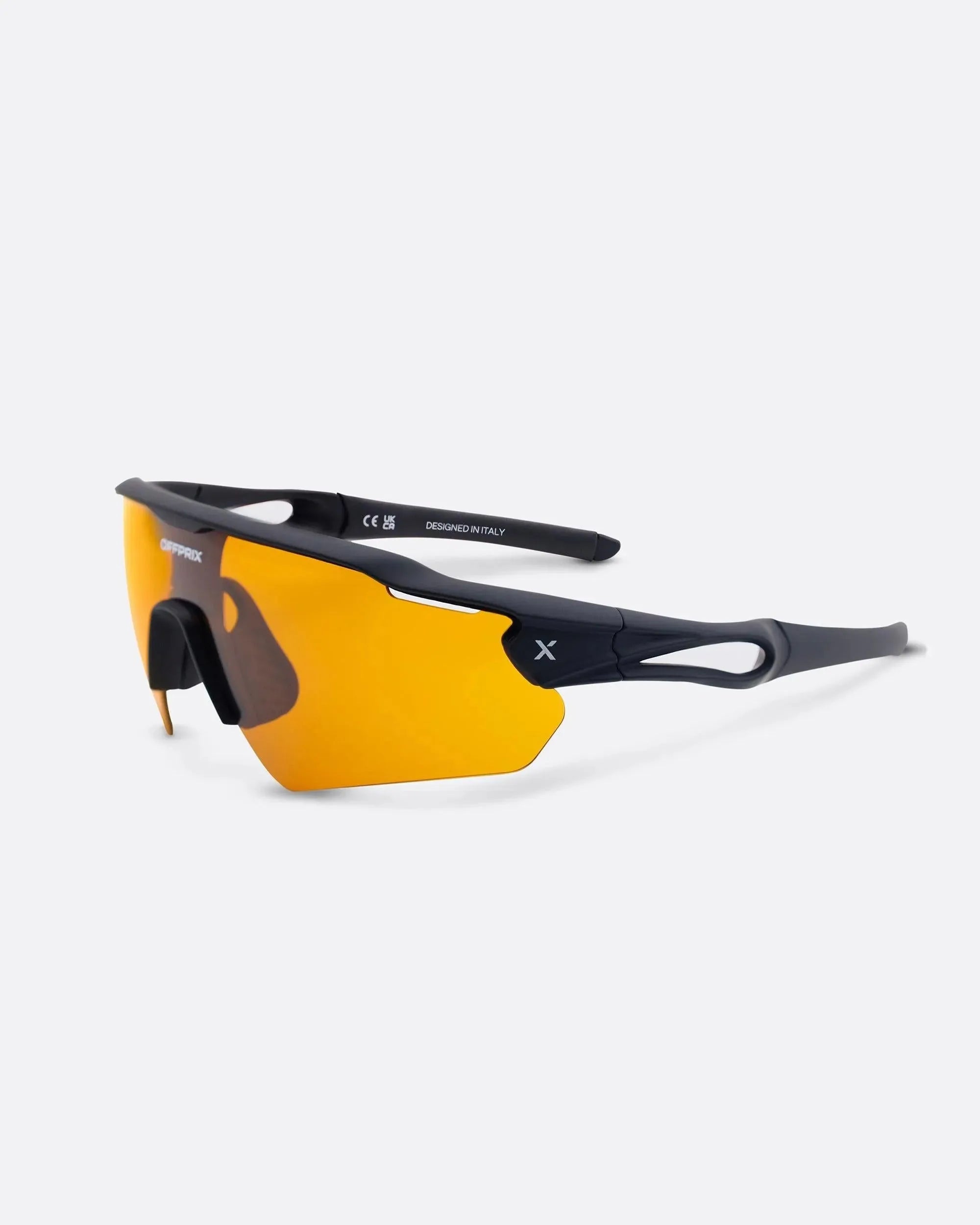 LASER BLACK - Brown sports sunglasses by OFFPRIX with lightweight durable frame and premium nylon lenses