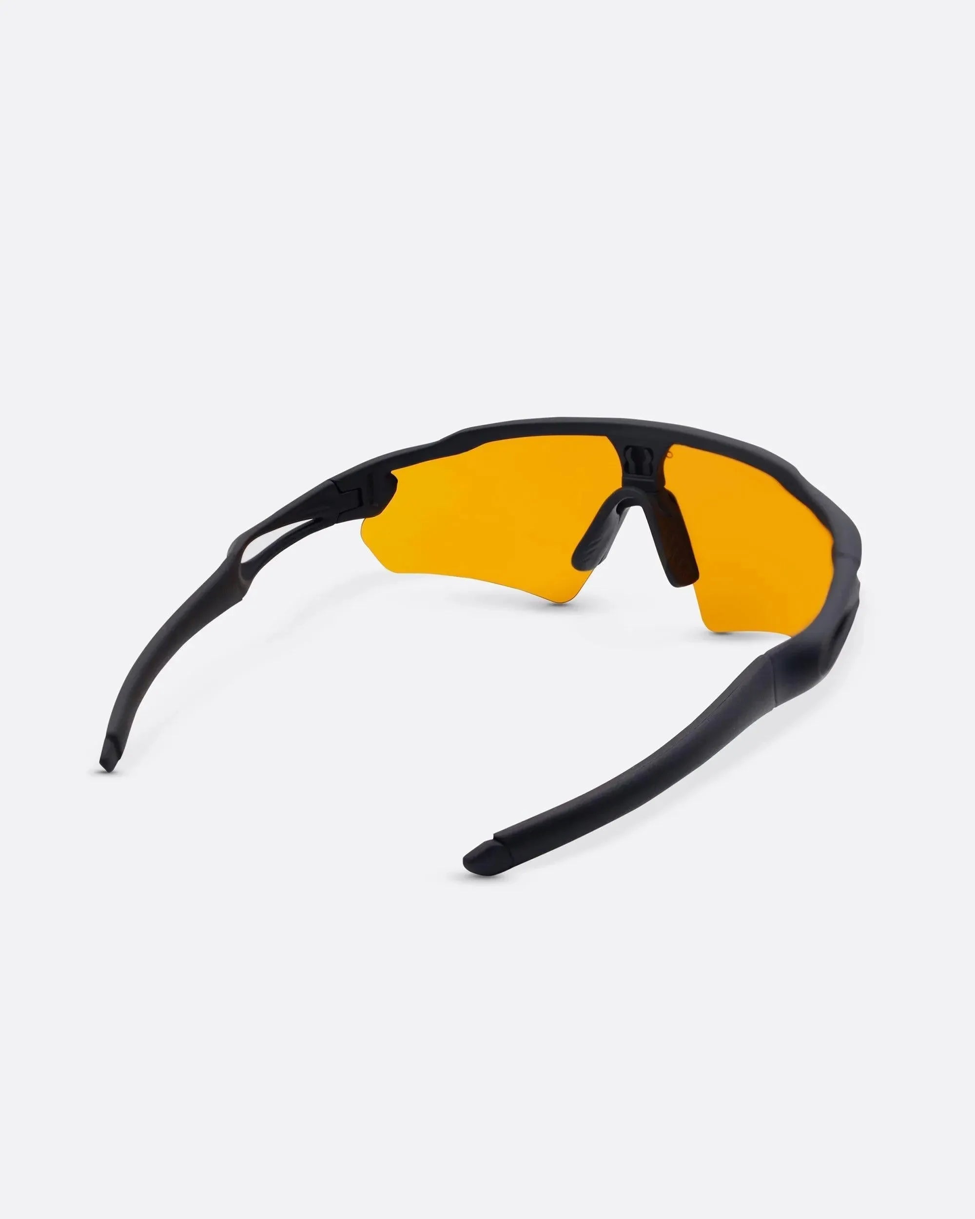 LASER BLACK - Brown sports sunglasses by OFFPRIX with lightweight durable frame and premium nylon lenses