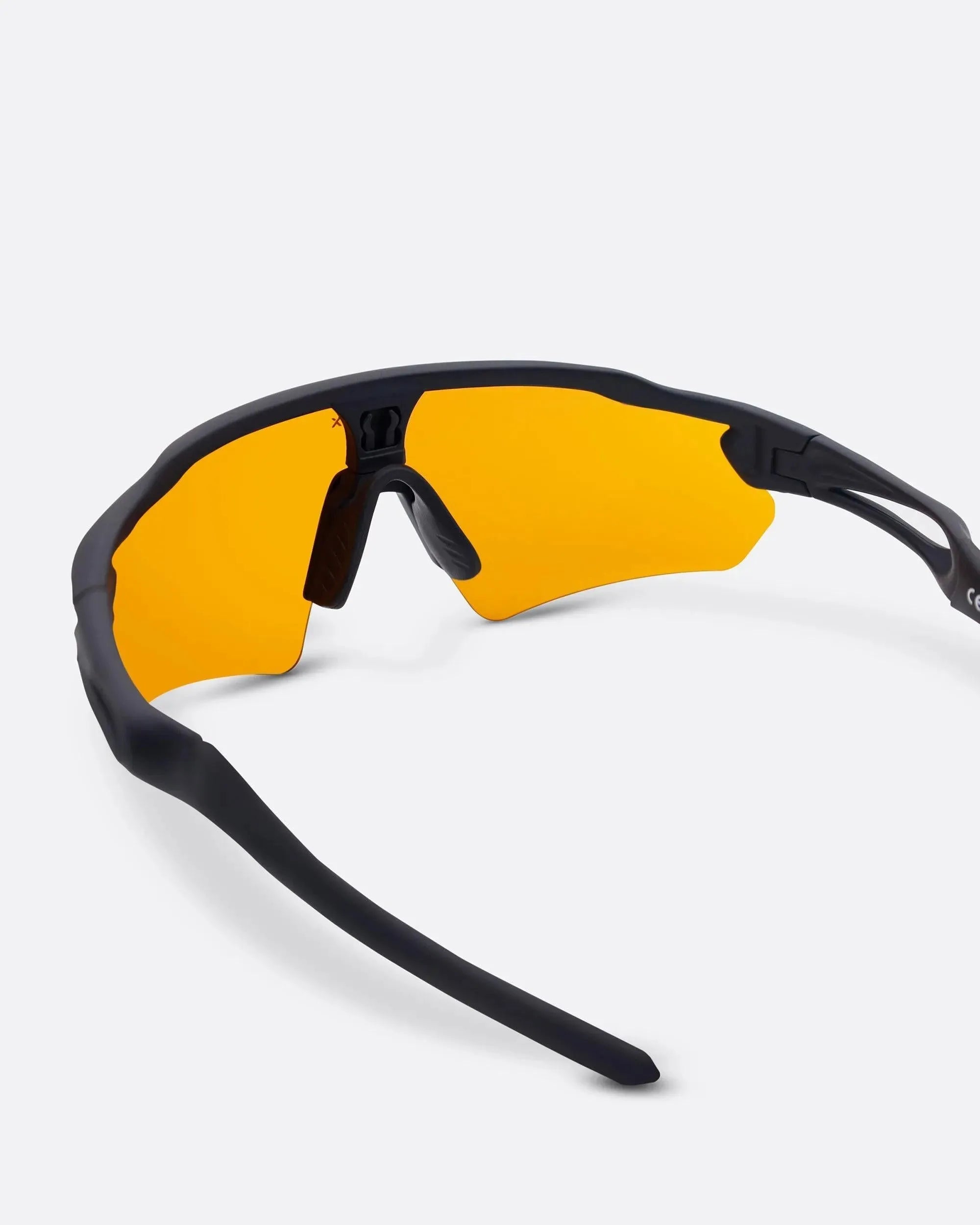 LASER BLACK - Brown sports sunglasses by OFFPRIX with lightweight durable frame and premium nylon lenses