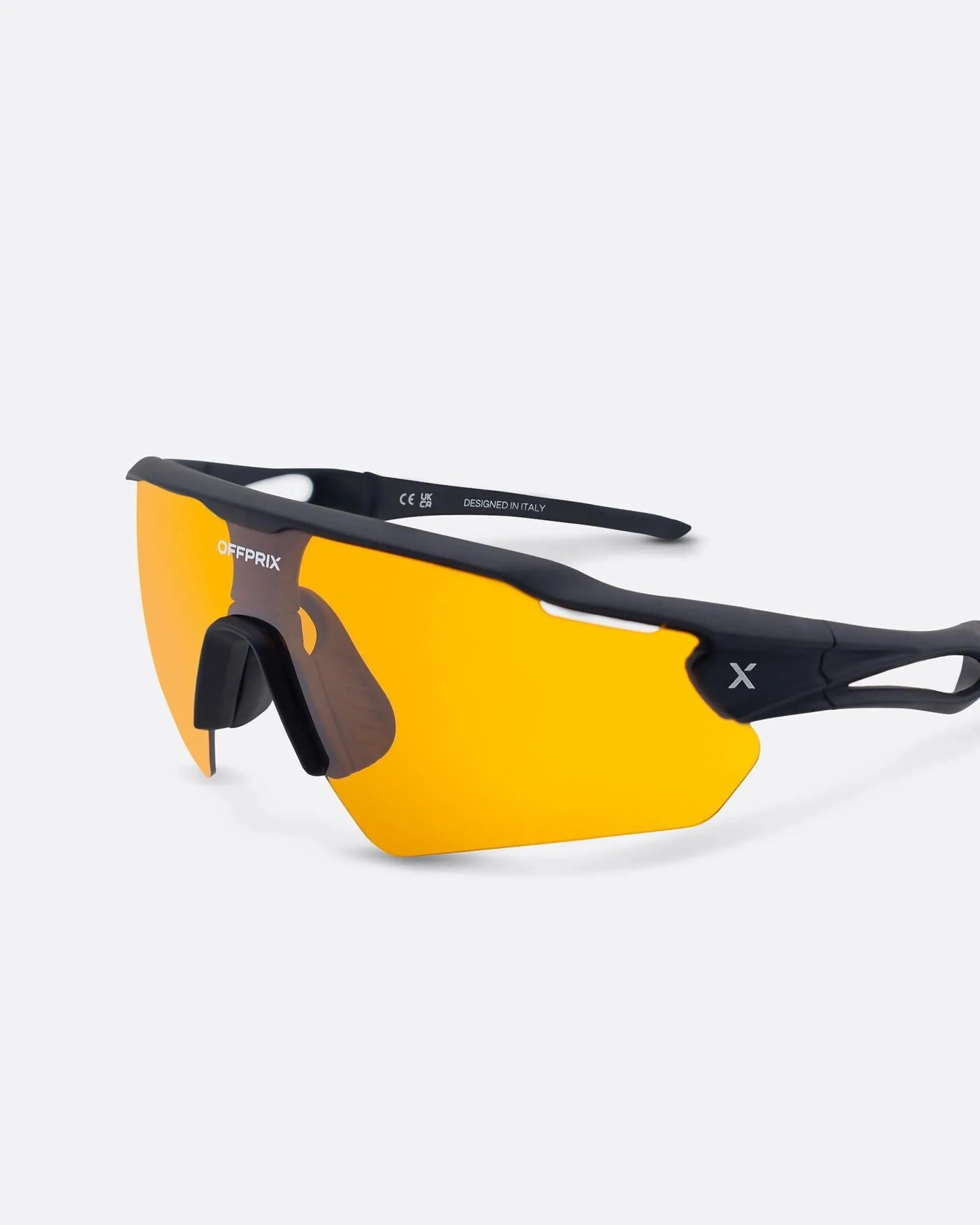 LASER BLACK - Brown sports sunglasses by OFFPRIX with lightweight durable frame and premium nylon lenses