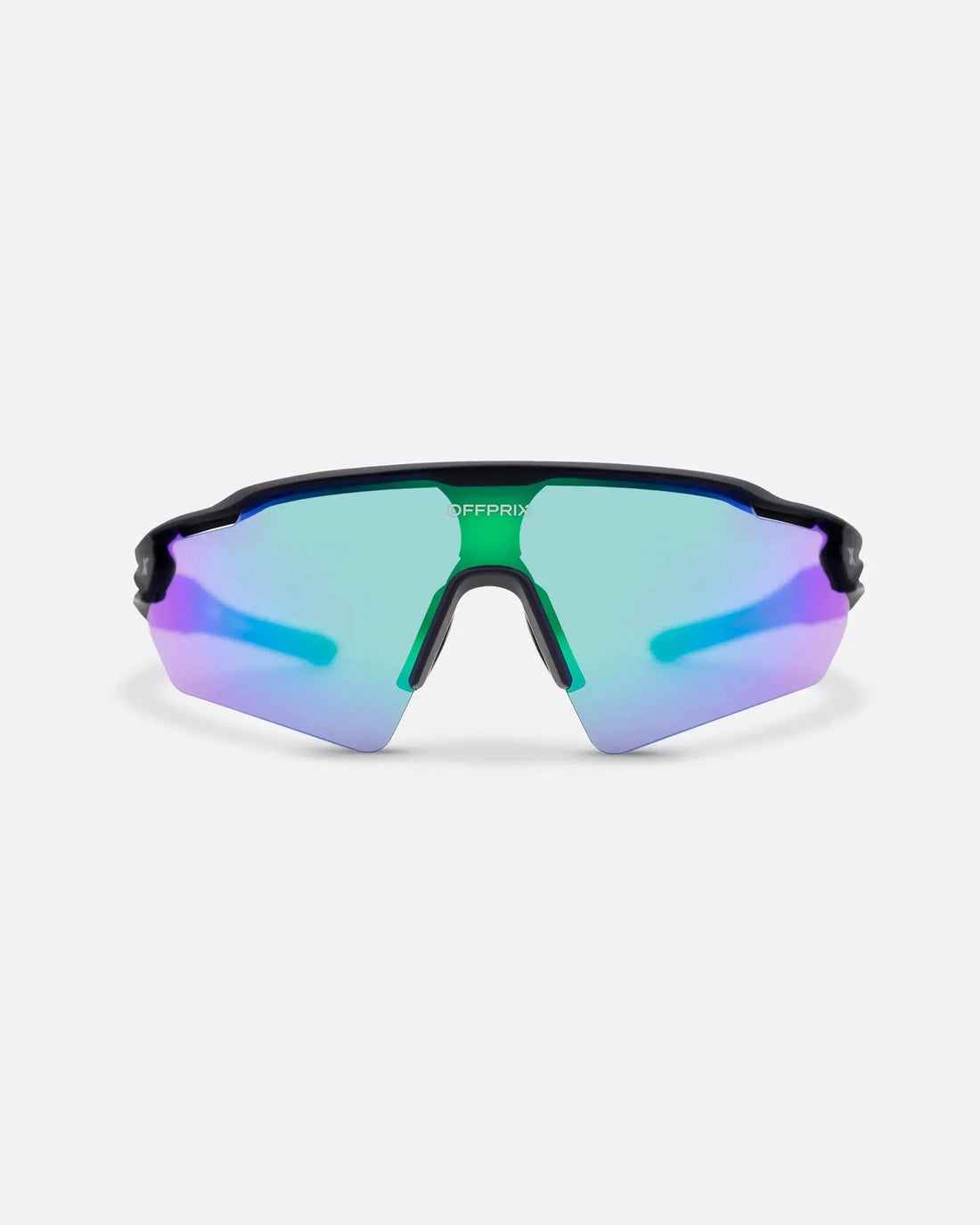 LASER BLACK - Green sports sunglasses by OFFPRIX with lightweight durable frame and premium nylon lenses