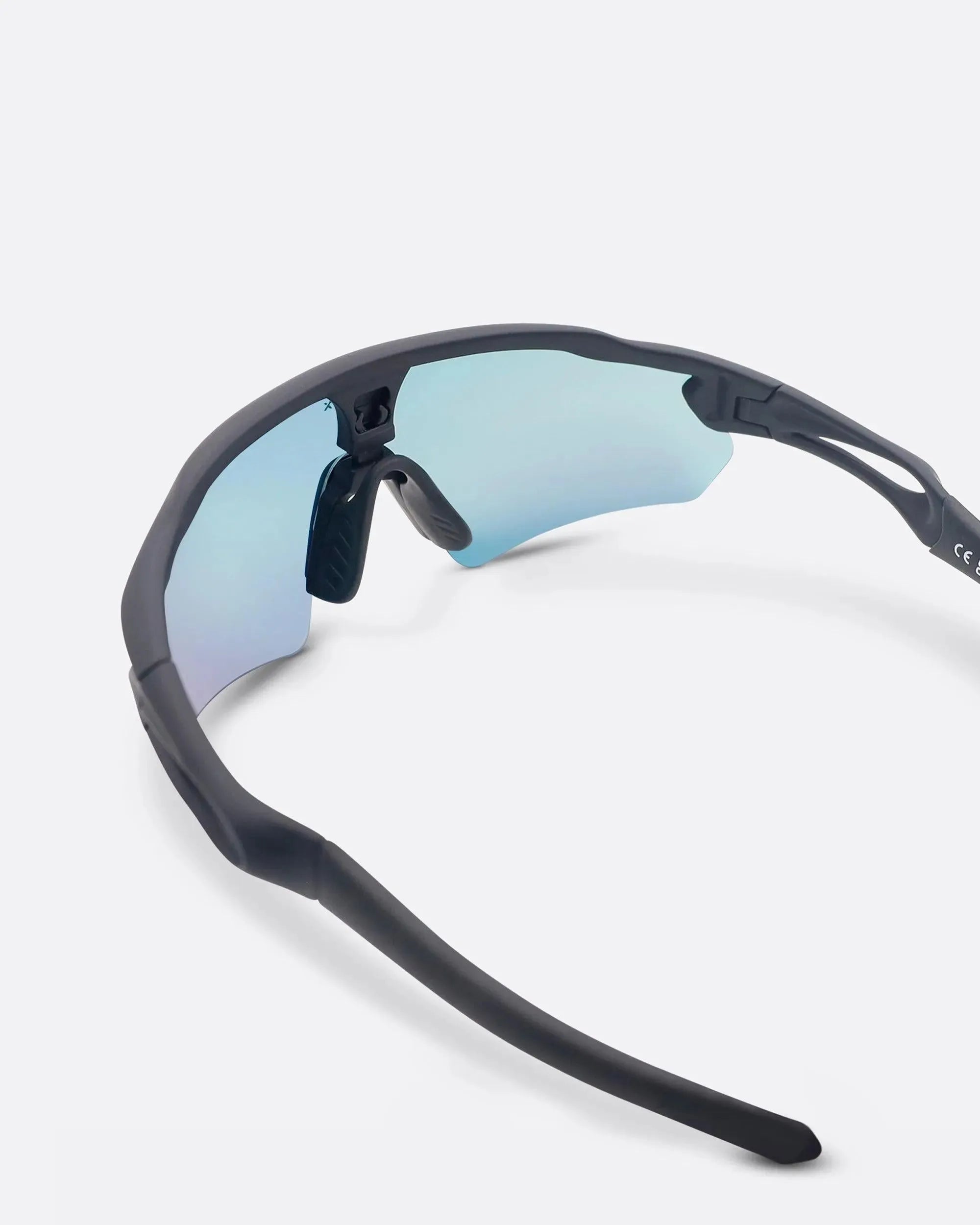 LASER BLACK - Red sports sunglasses by OFFPRIX with lightweight durable frame and premium nylon lenses