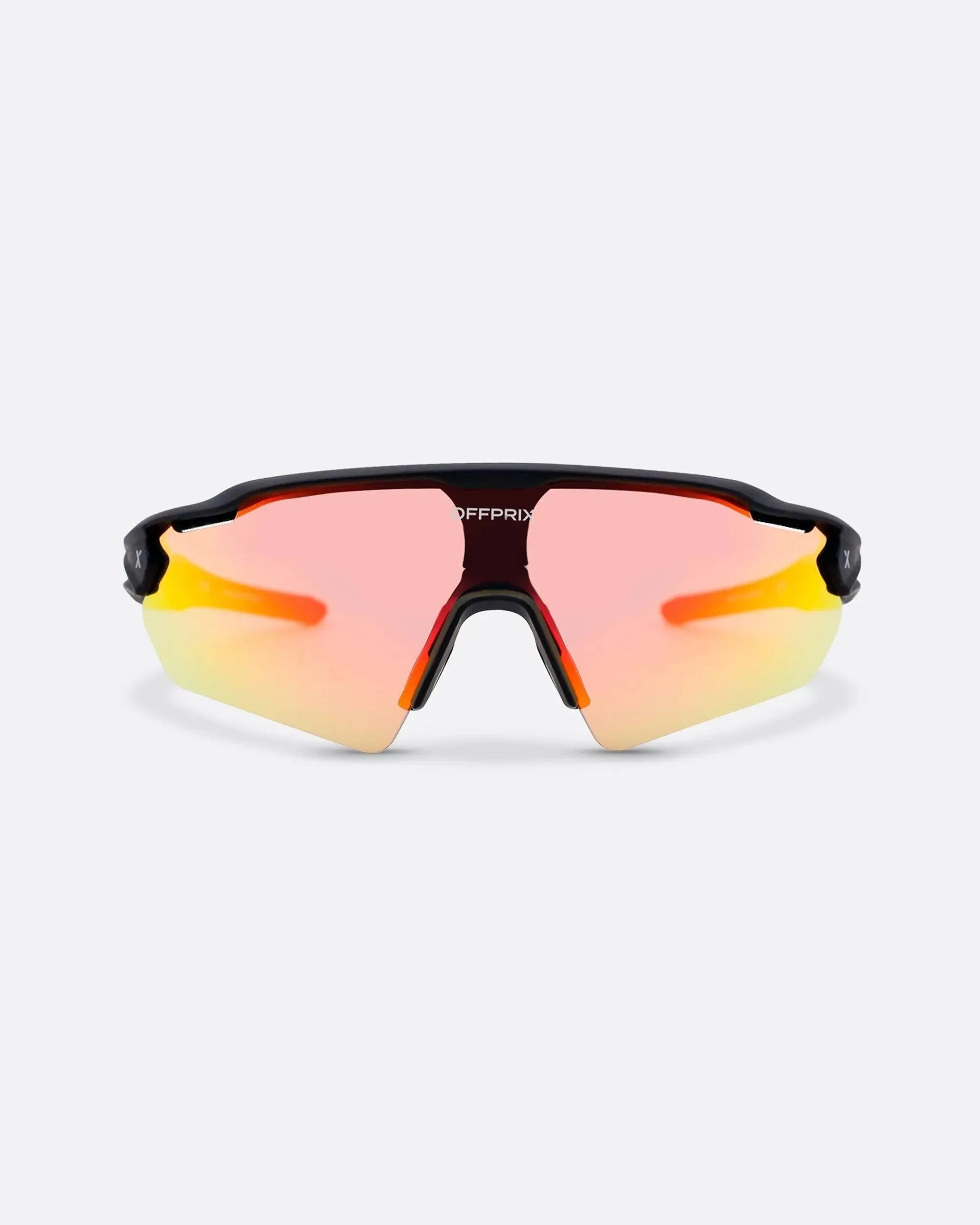 LASER BLACK - Red sports sunglasses by OFFPRIX with lightweight durable frame and premium nylon lenses