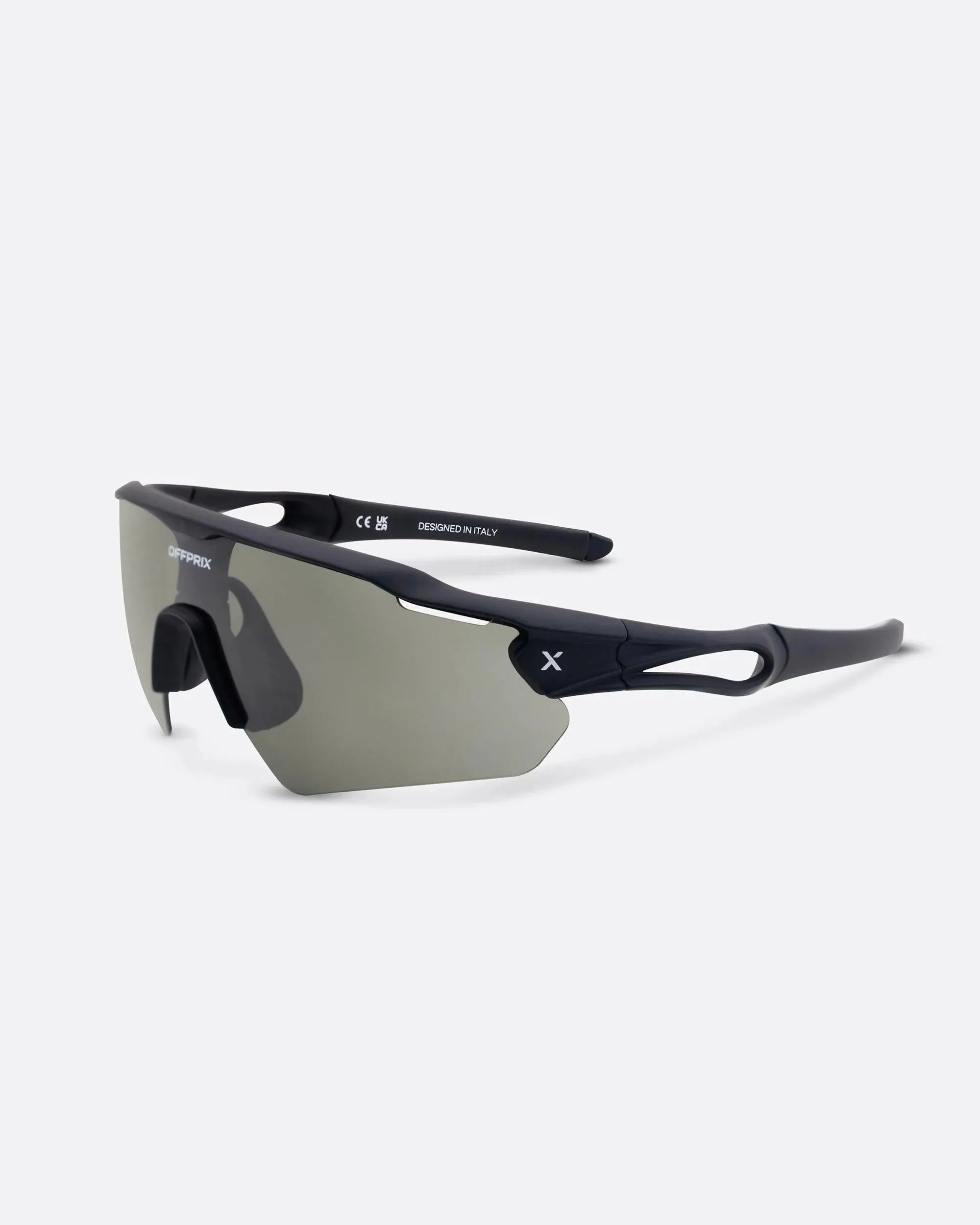 LASER BLACK sports sunglasses by OFFPRIX with lightweight durable frame and premium nylon lenses