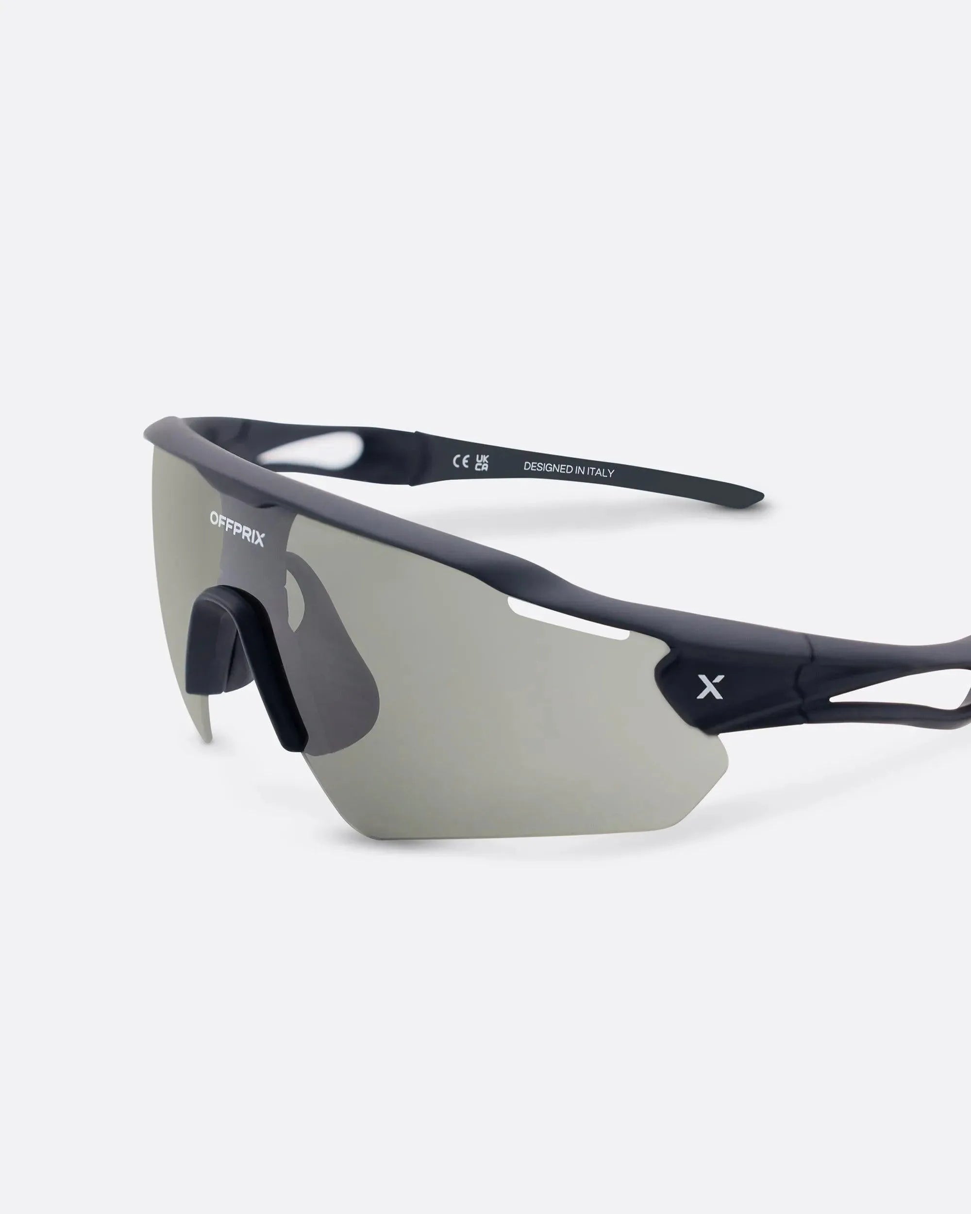 LASER BLACK sports sunglasses by OFFPRIX with lightweight durable frame and premium nylon lenses