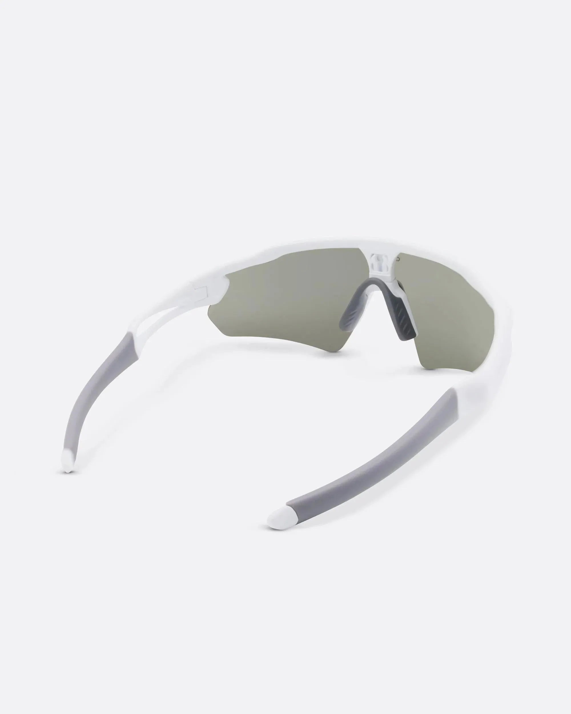 LASER WHITE - Black sports sunglasses by OFFPRIX with lightweight durable frame and premium nylon lenses