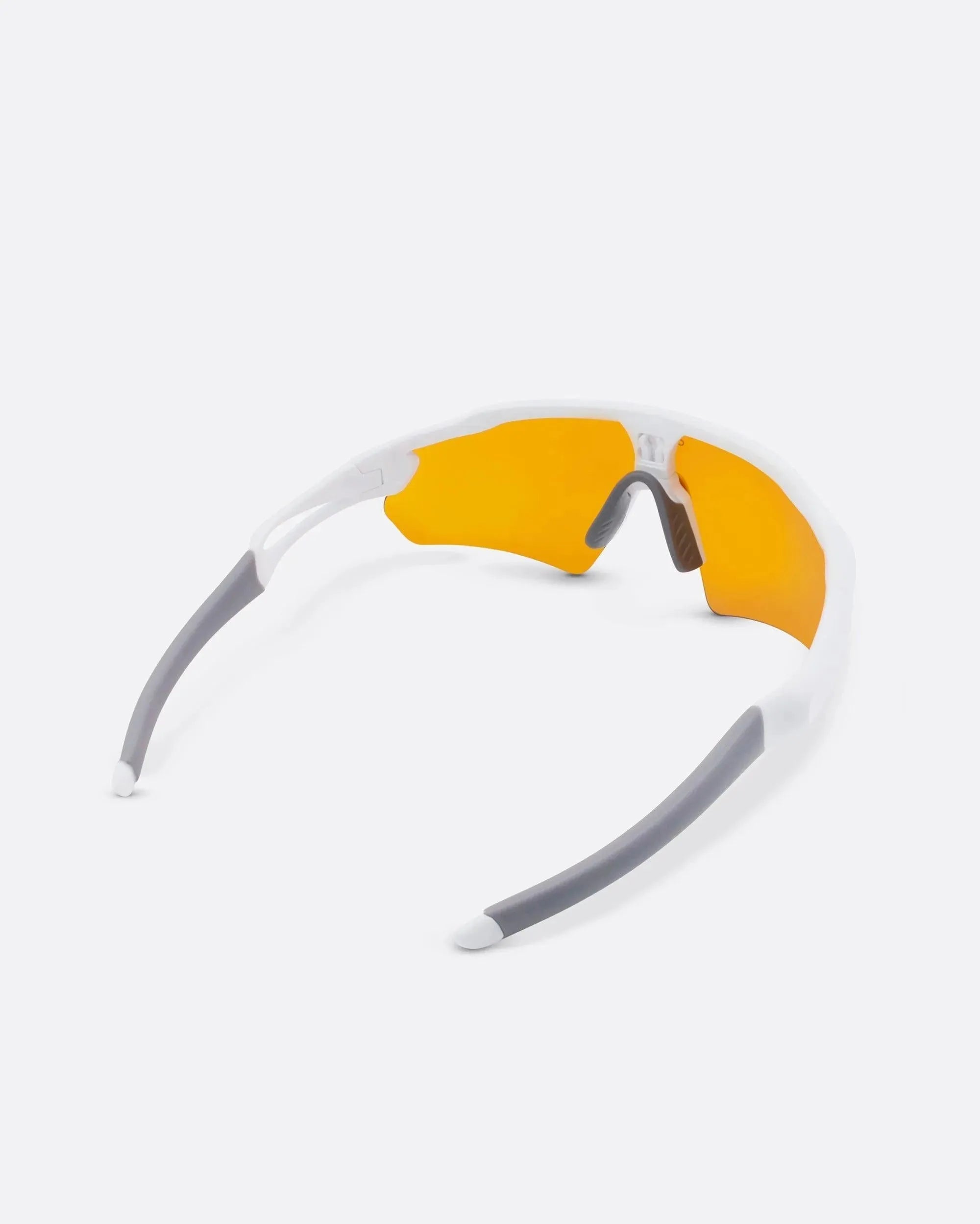 LASER WHITE - Brown sports sunglasses by OFFPRIX with lightweight durable frame and premium nylon lenses