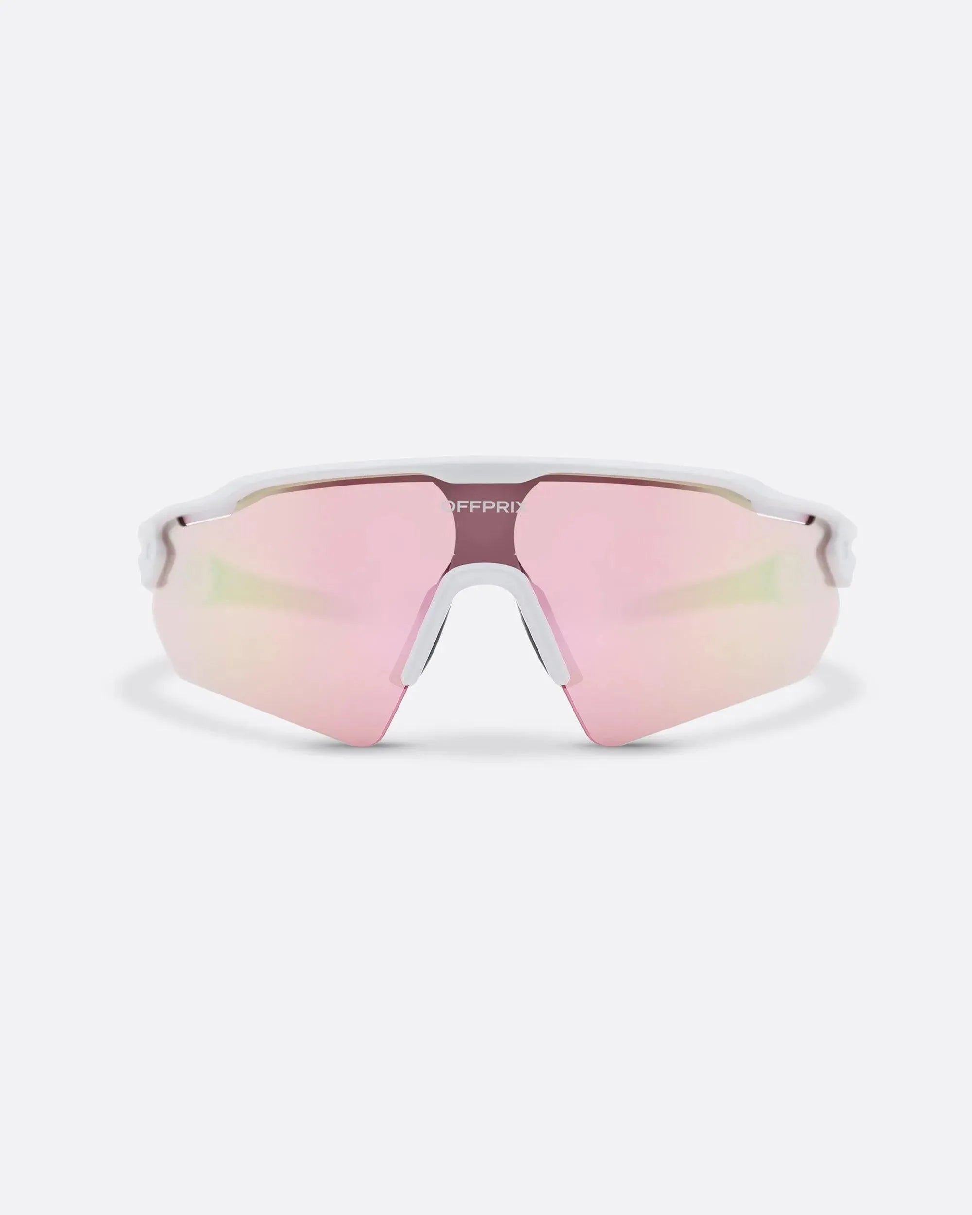 LASER WHITE - Rose sports sunglasses by OFFPRIX with lightweight durable frame and premium nylon lenses