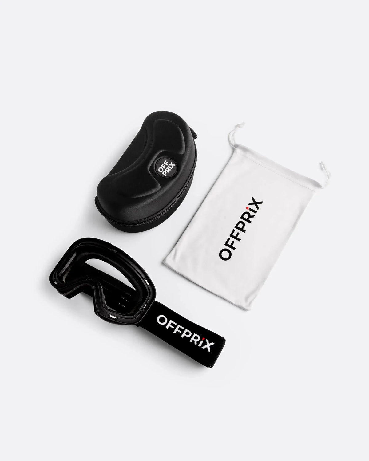 SKI 01 - BLACK ski goggles by OFFPRIX with anti-fog wide-view magnetic lens design