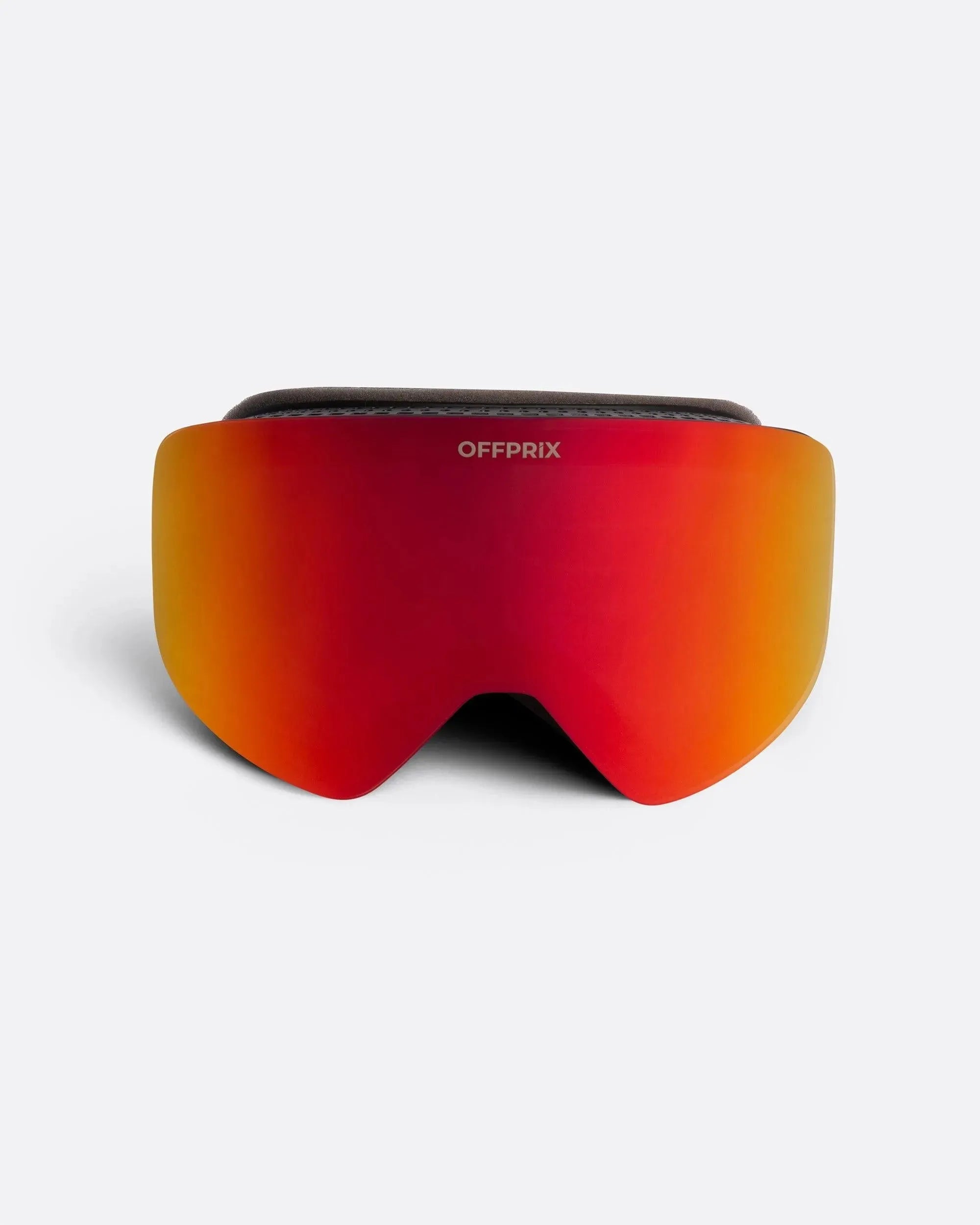 SKI 01 - RED ski goggles by OFFPRIX with anti-fog wide-view magnetic lens design