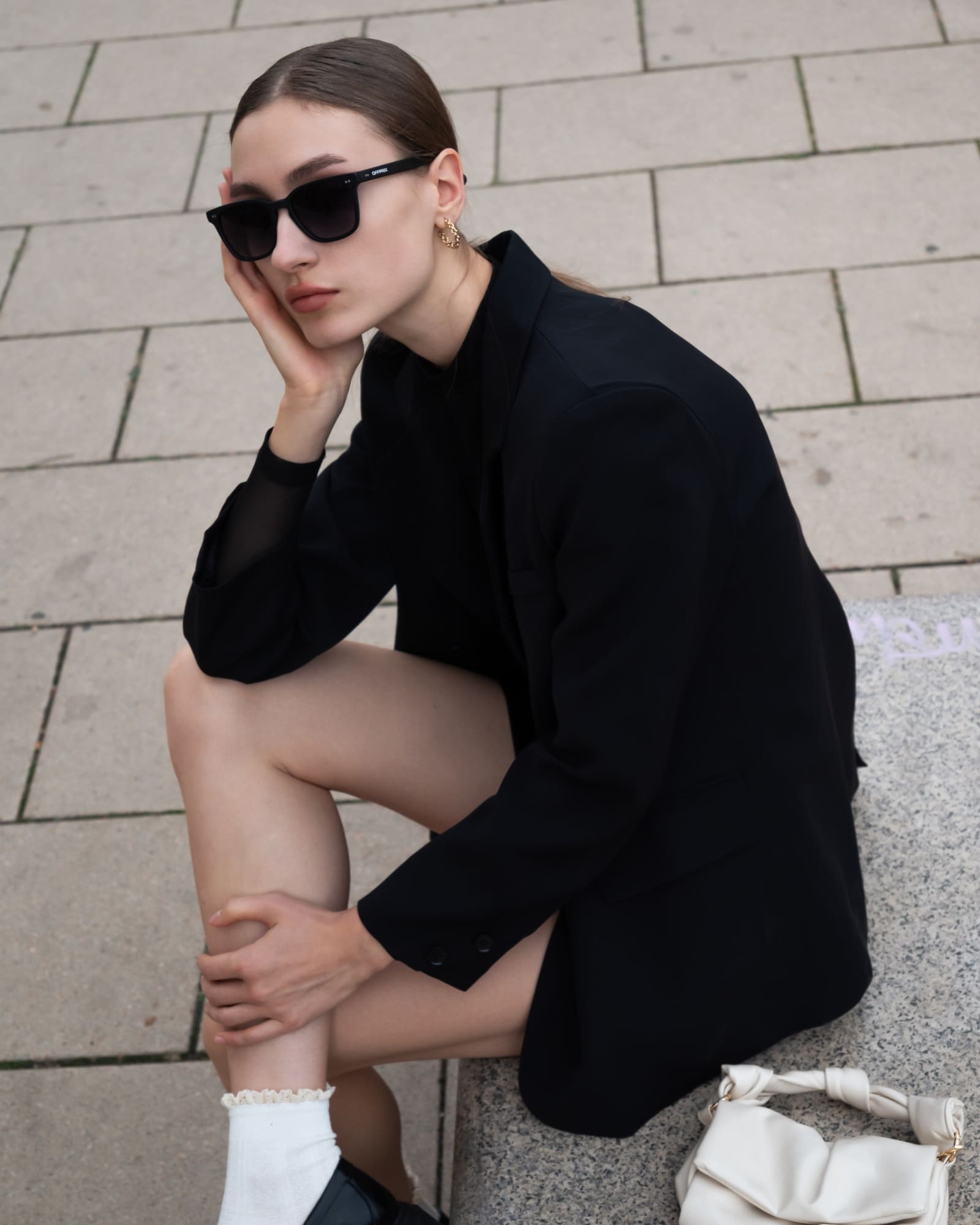 02 - BLACK sunglasses by OFFPRIX made of Italian Mazzucchelli™ acetate with ZEISS™ gradient polarized lenses