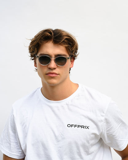 03 - CRYSTAL BLUE sunglasses by OFFPRIX made of Italian Mazzucchelli™ acetate with ZEISS™ gradient polarized lenses