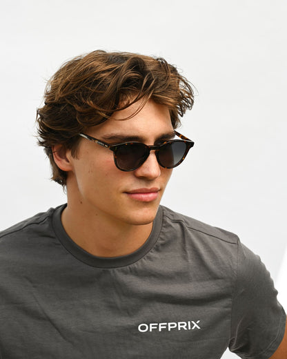 03 - TORTOISE GREY sunglasses by OFFPRIX made of Italian Mazzucchelli™ acetate with ZEISS™ gradient polarized lenses