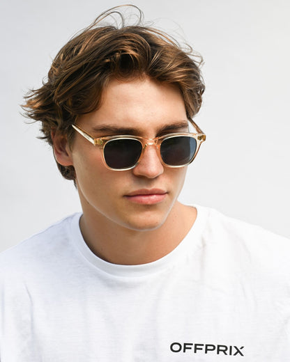 04 - ECRU BLUE sunglasses by OFFPRIX made of Italian Mazzucchelli™ acetate with ZEISS™ gradient polarized lenses