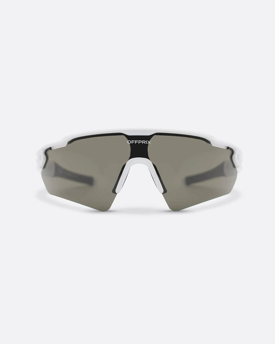 LASER WHITE - Black sports sunglasses by OFFPRIX with lightweight durable frame and premium nylon lenses